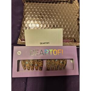 Deartofi Press On Leopard and Butterfly Nails